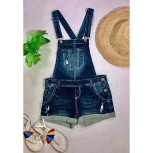 Short jean coveralls